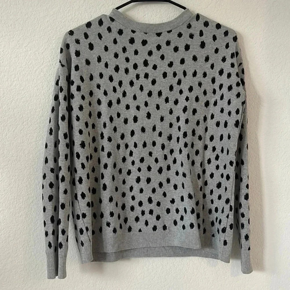 EUC | H & M | Sz S | Animal Print Sweater w/ Pull Zipper - Picture 1 of 5